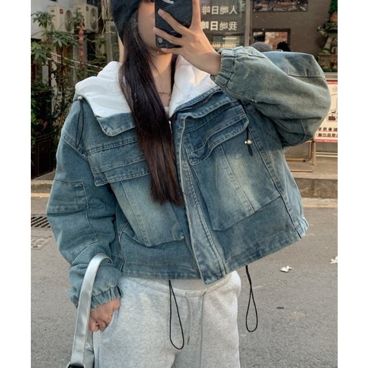 ポケットフード付きジップスデニムジャケット | Ulysses | 詳細画像2 