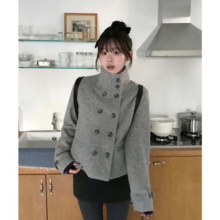 ハイネックボタンでメルトンジャケット | Ulysses | 詳細画像2 