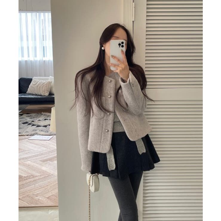 ノーカラーボタンでメルトンジャケット | Ulysses | 詳細画像3 