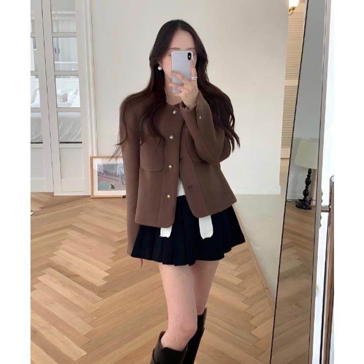 ノーカラーボタンでメルトンジャケット | Ulysses | 詳細画像4 