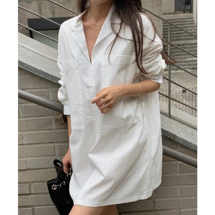 ボタンダウンベルト付き長袖トップス | Ulysses | 詳細画像3 