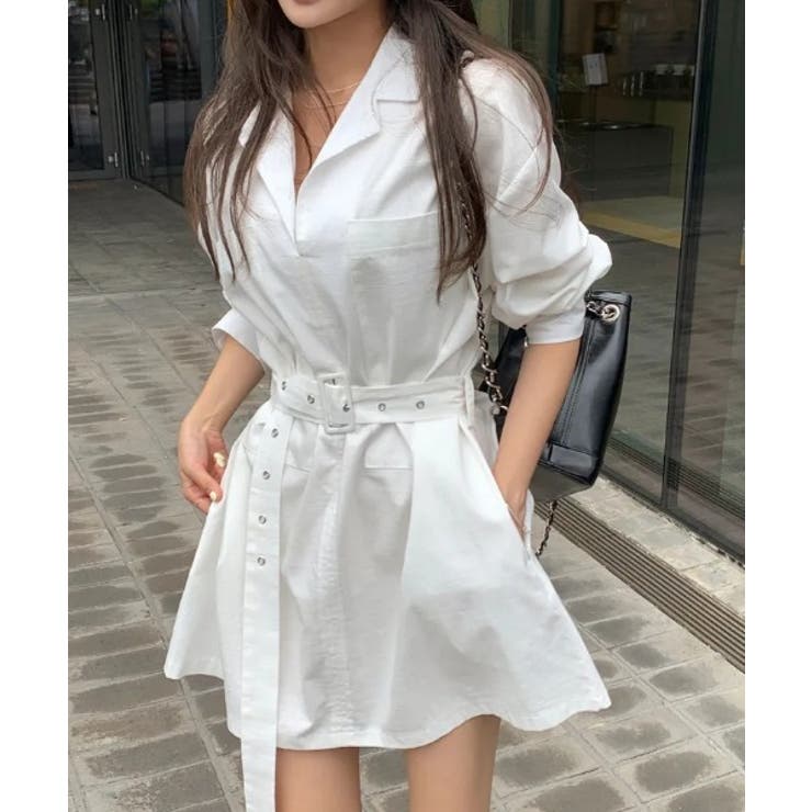 ボタンダウンベルト付き長袖トップス | Ulysses | 詳細画像4 