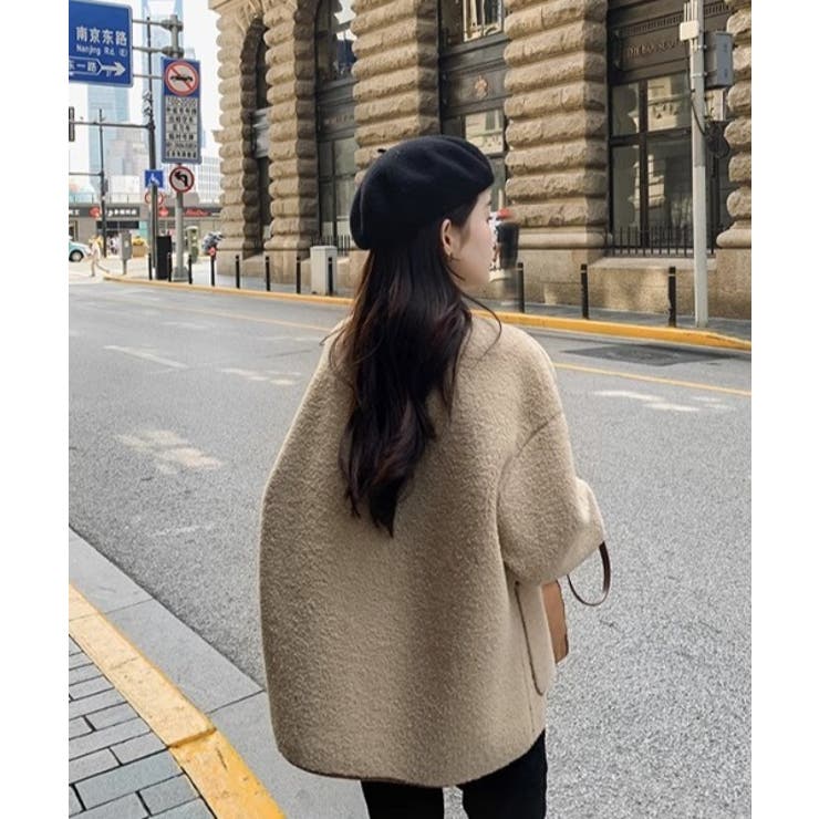 ノーカラーフェイクムートンジャケットジャケット | Ulysses | 詳細画像8 