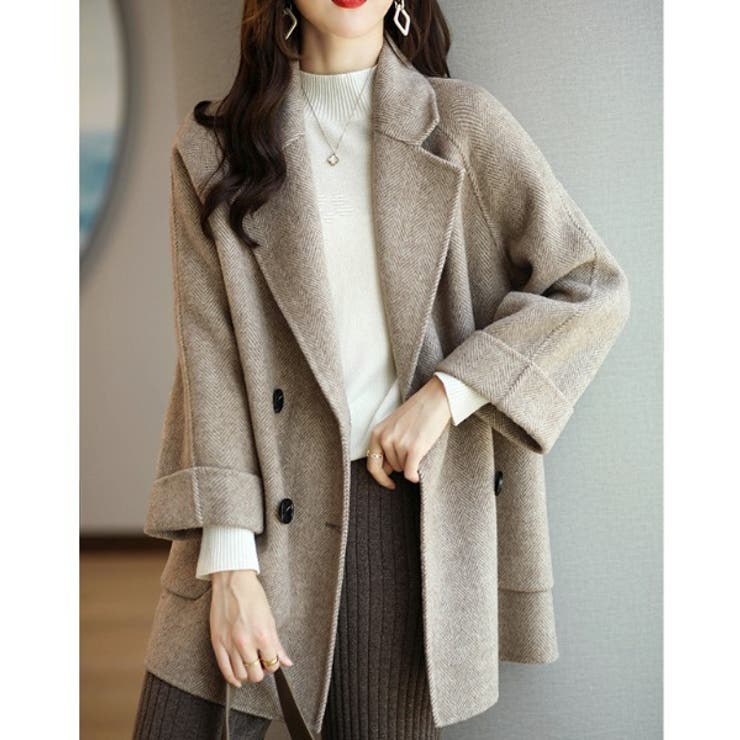 モカ | ポケットレギュラーカラーボタンでスーツジャケット | Ulysses