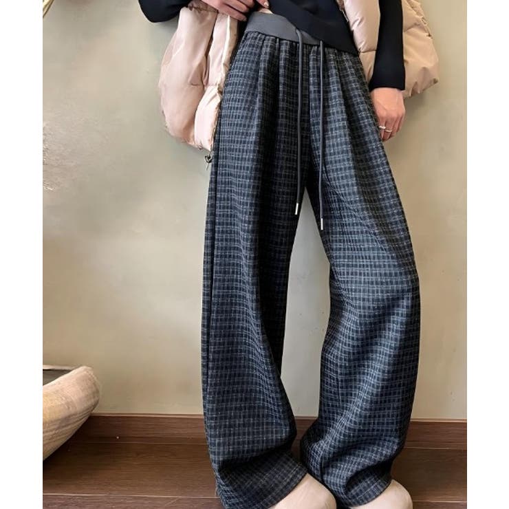 ポケットチェック柄ワイドパンツ | Ulysses | 詳細画像2 