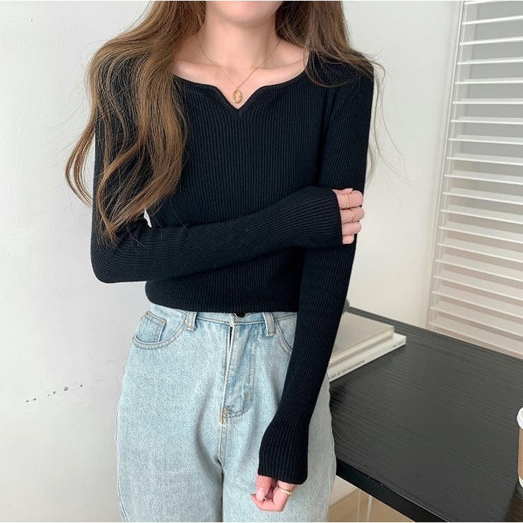 Vネック無地ニットトップス | Ulysses | 詳細画像6 