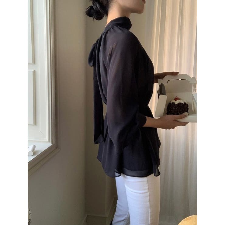 ハーフネック無地ベルト付きシャツ | Ulysses | 詳細画像6 