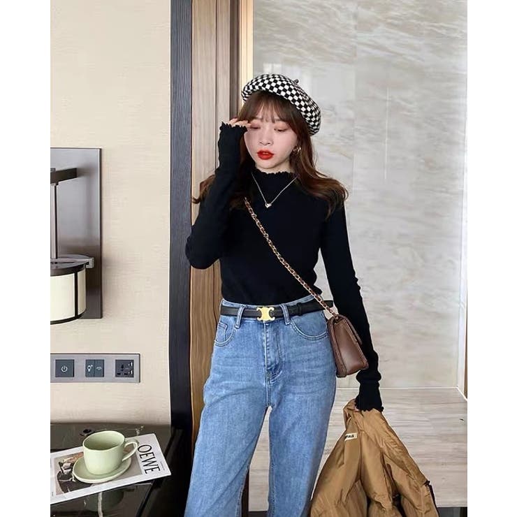 デザインハーフネック無地ニットトップス | Ulysses | 詳細画像2 