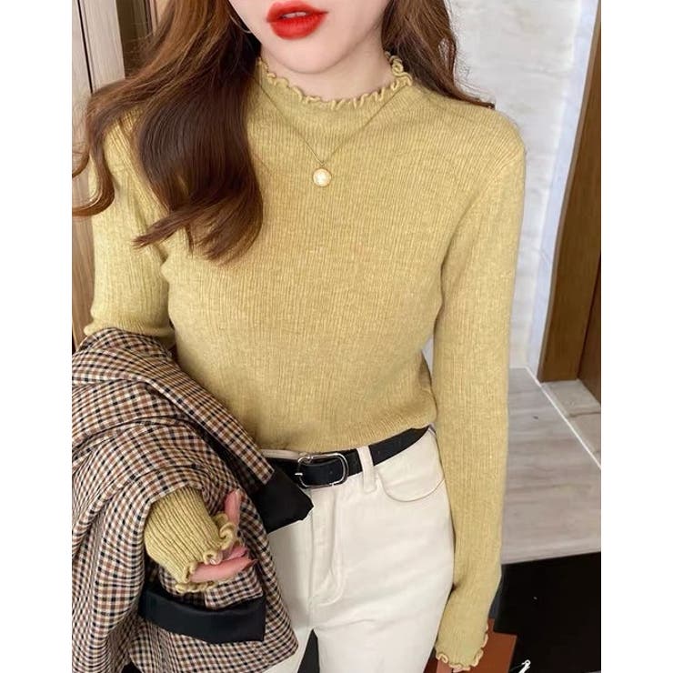 デザインハーフネック無地ニットトップス | Ulysses | 詳細画像5 