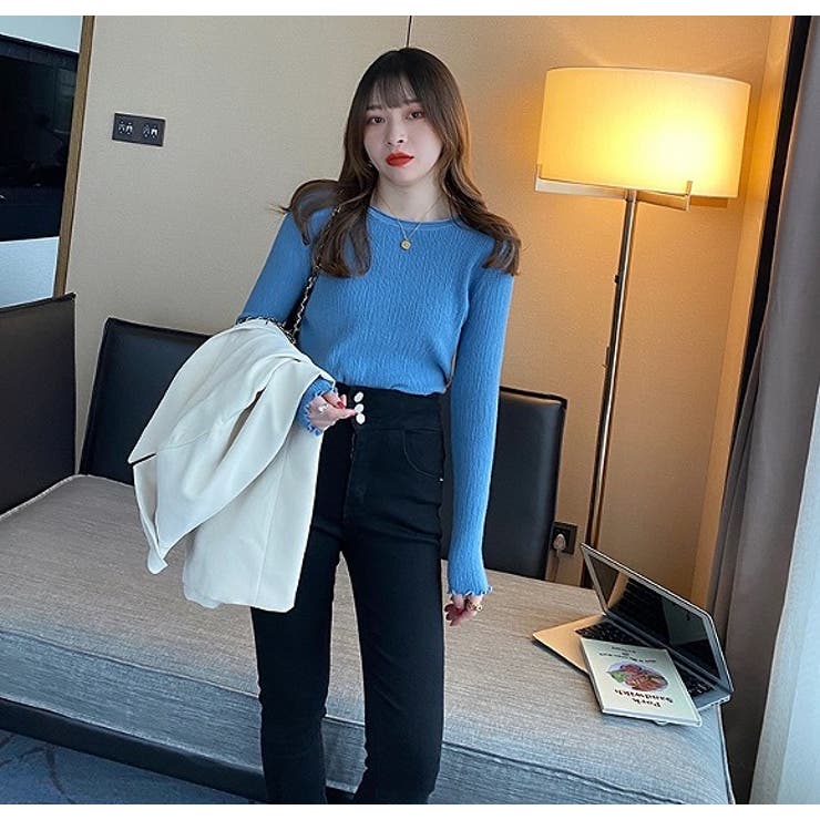 デザインクルーネック無地トップス | Ulysses | 詳細画像4 