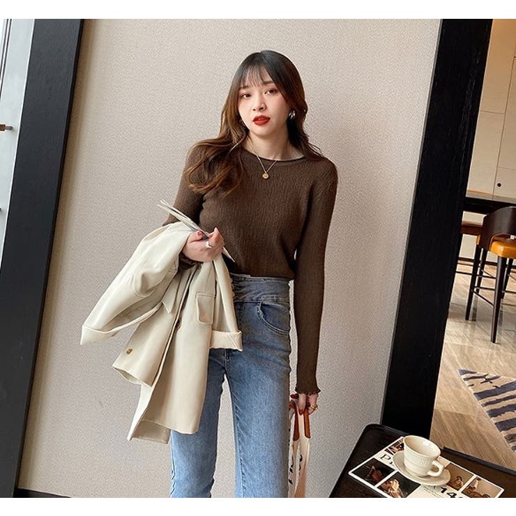 デザインクルーネック無地トップス | Ulysses | 詳細画像6 