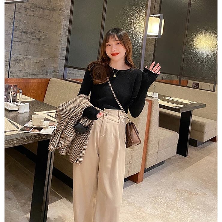 デザインクルーネック無地トップス | Ulysses | 詳細画像7 