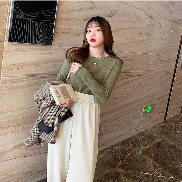 デザインクルーネック無地トップス | Ulysses | 詳細画像8 