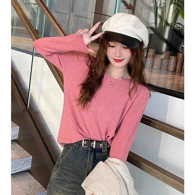 クルーネック無地長袖ニットトップス | Ulysses | 詳細画像7 