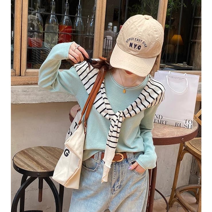 クルーネック無地長袖ニットトップス | Ulysses | 詳細画像8 