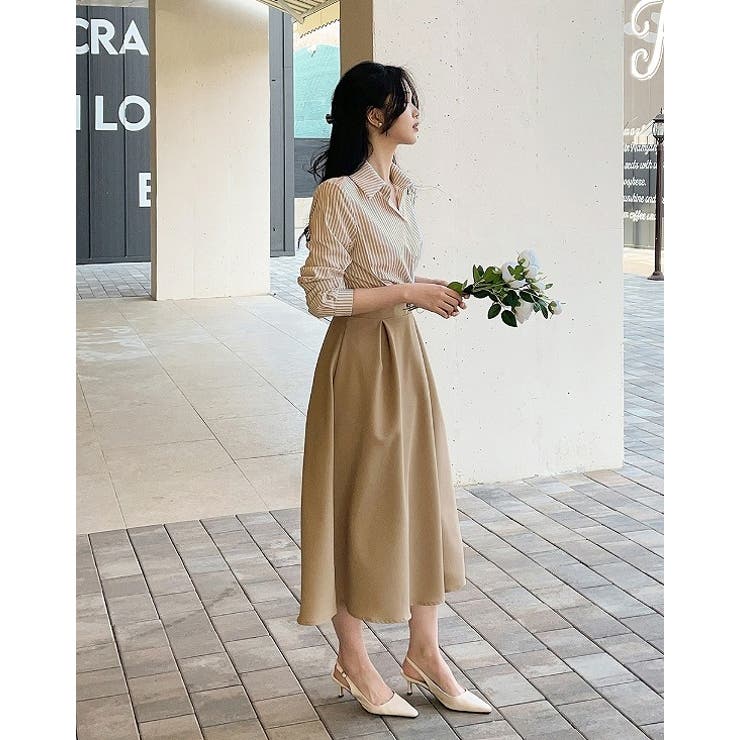 Vネック配色シャツワンピース | Ulysses | 詳細画像3 