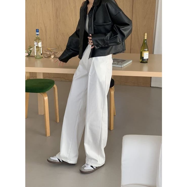 襟付きシングルブレストポケット付きPUジャケット | Ulysses | 詳細画像6 