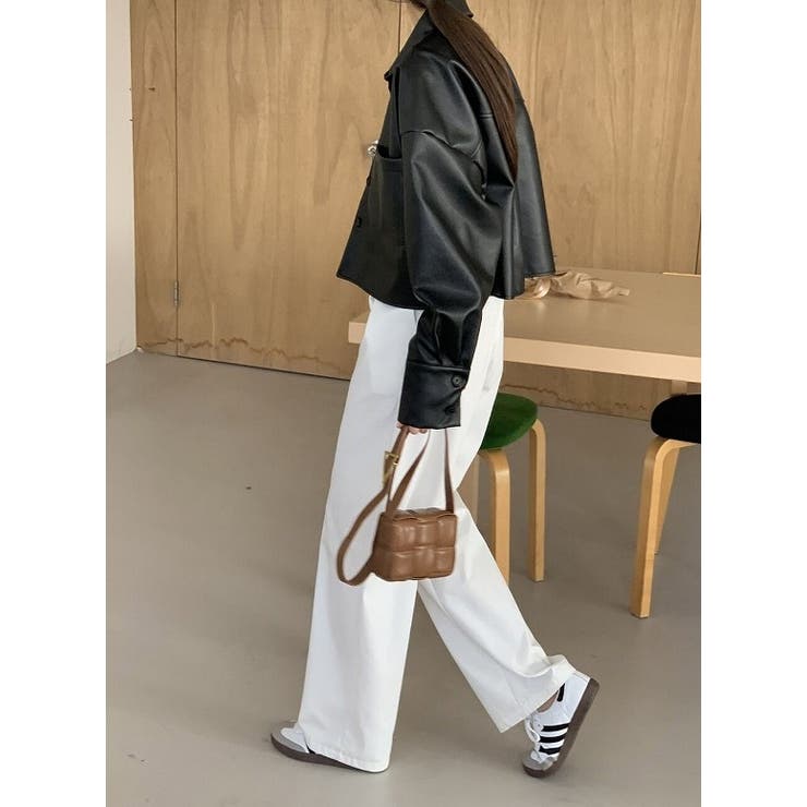 襟付きシングルブレストポケット付きPUジャケット | Ulysses | 詳細画像8 