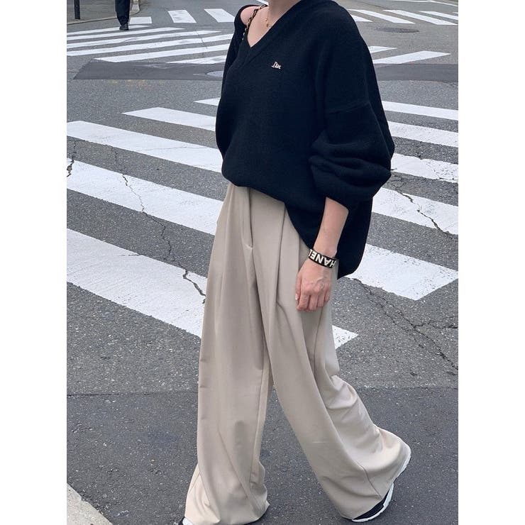 ハイウエストポケット付き無地ワイドスラックス | Ulysses | 詳細画像3 