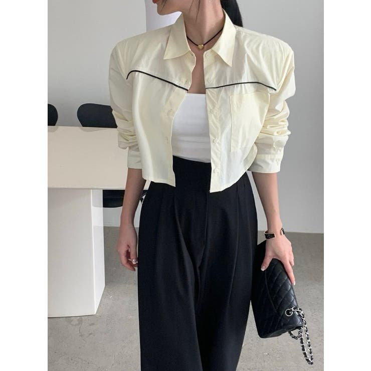 ハイウエストポケット付き無地ワイドスラックス | Ulysses | 詳細画像9 