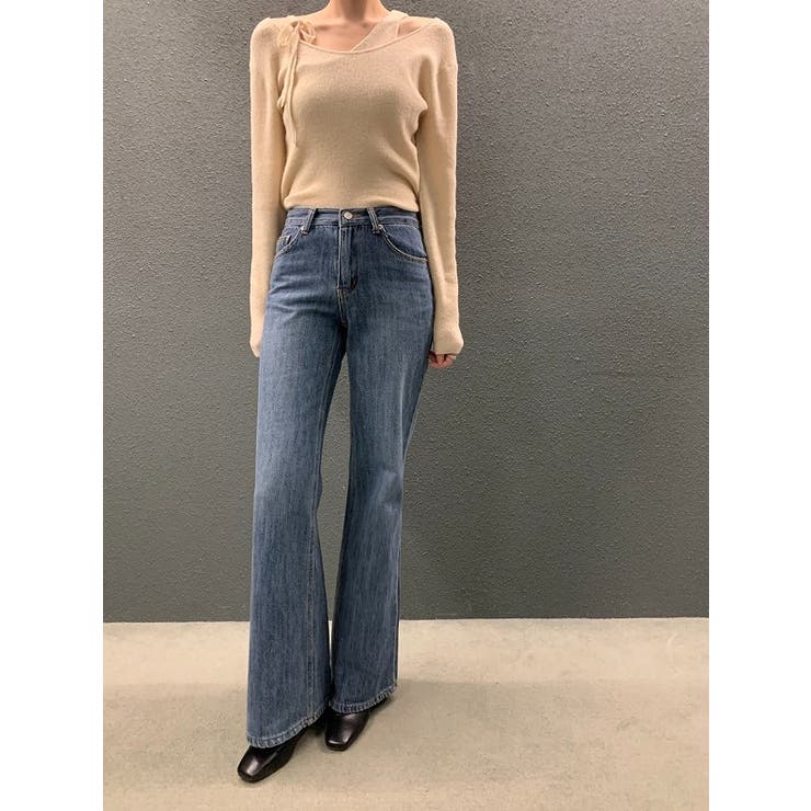 レイヤード風リボン無地ニットトップス | Ulysses | 詳細画像3 