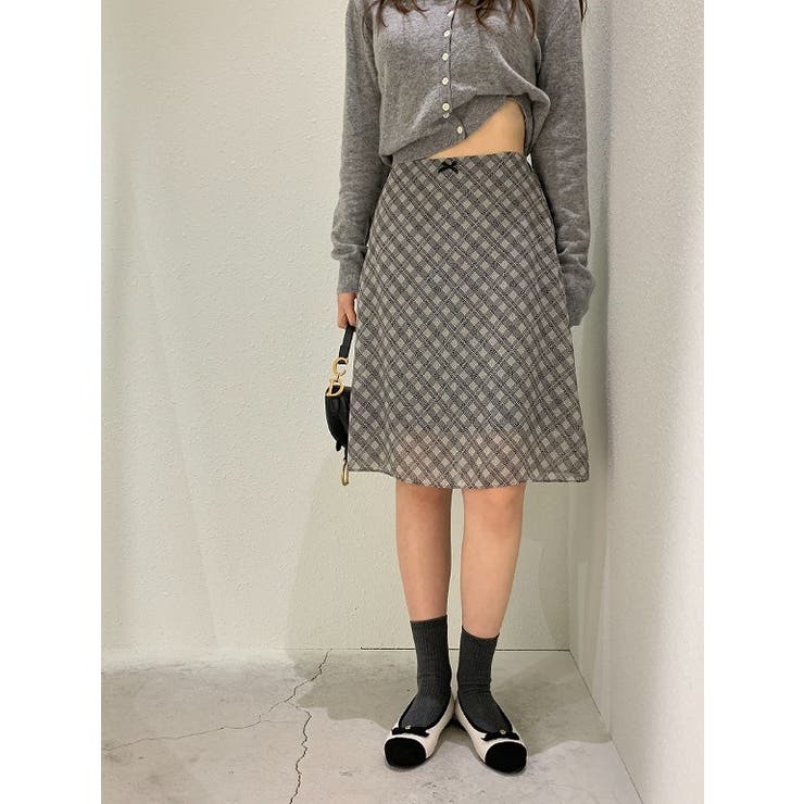 ハイウエストチェック柄チュールスカート | Ulysses | 詳細画像1 