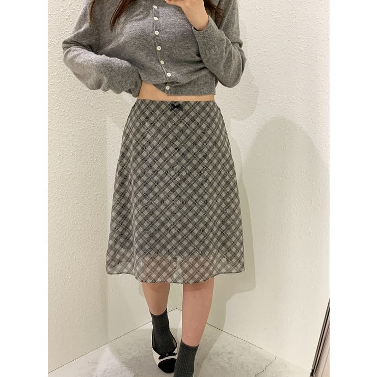 ハイウエストチェック柄チュールスカート | Ulysses | 詳細画像3 