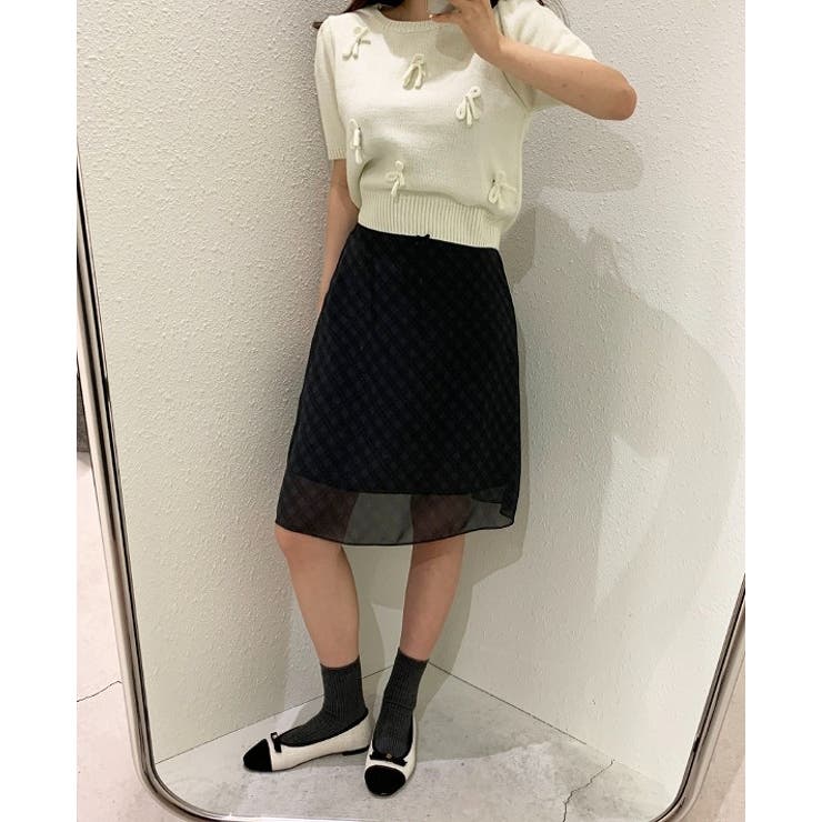 ハイウエストチェック柄チュールスカート | Ulysses | 詳細画像5 