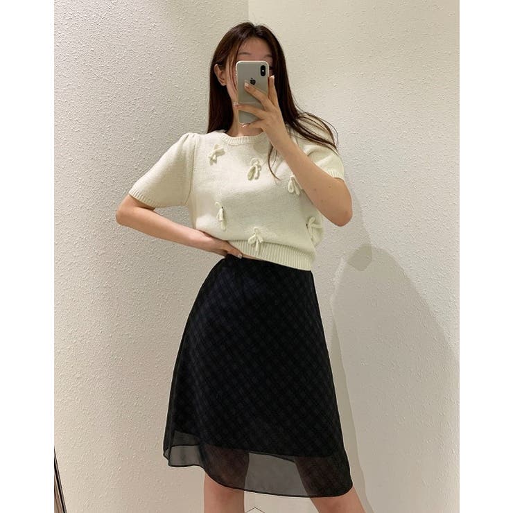 ハイウエストチェック柄チュールスカート | Ulysses | 詳細画像7 