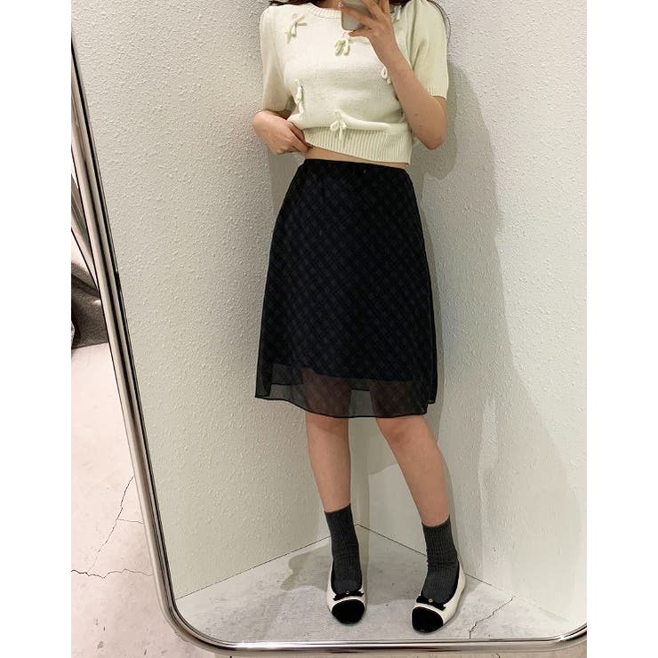 ハイウエストチェック柄チュールスカート | Ulysses | 詳細画像8 