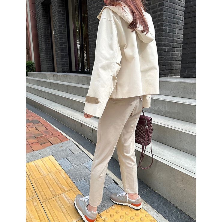 フード付きシングルブレスト無地ショットコート | Ulysses | 詳細画像4 