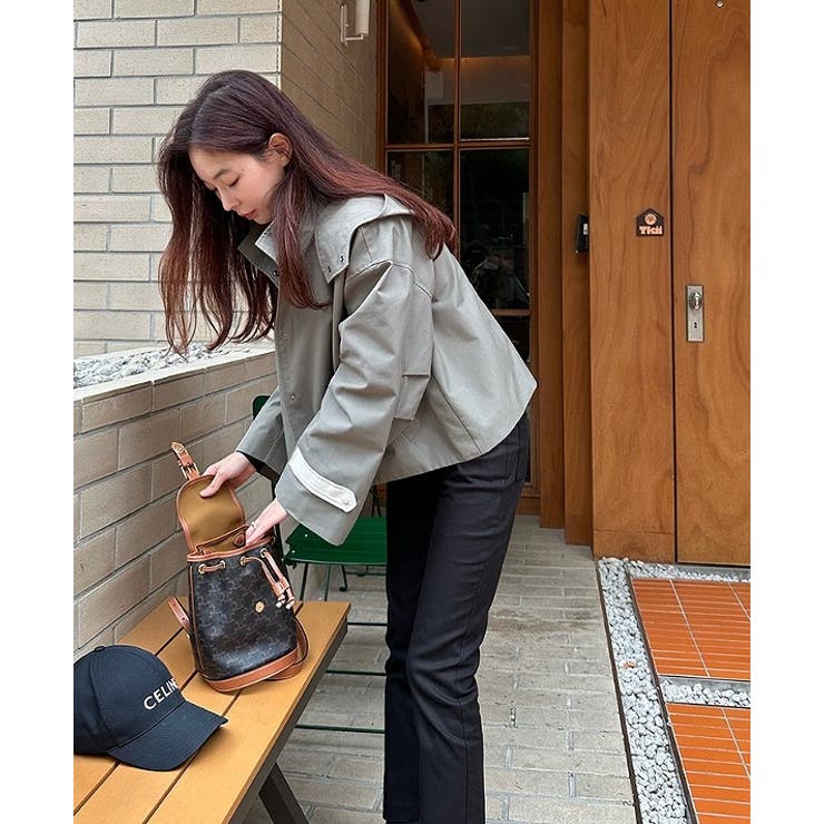 フード付きシングルブレスト無地ショットコート | Ulysses | 詳細画像5 