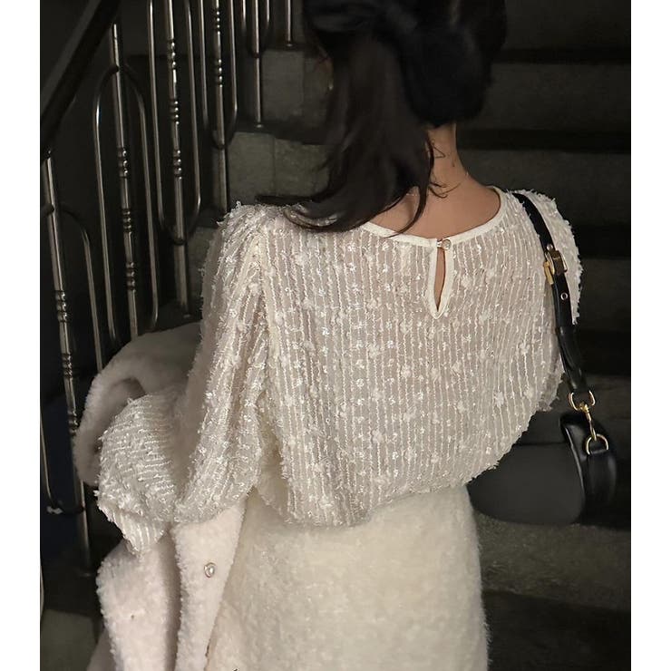 ドレープカラーチュール無地トップス | Ulysses | 詳細画像3 