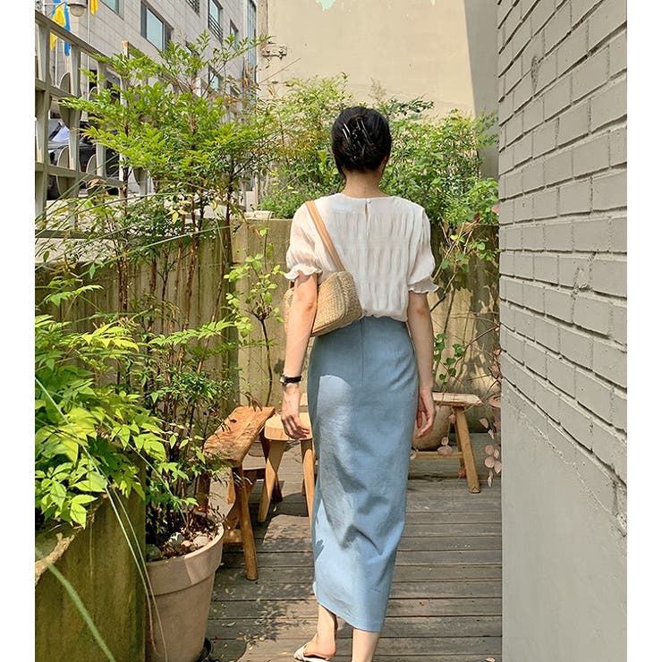 クルーネック半袖無地チュールトップス | Ulysses | 詳細画像8 