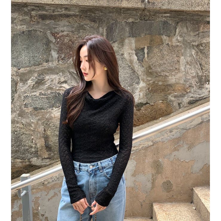 ドレープカラーチュール無地トップス | Ulysses | 詳細画像2 