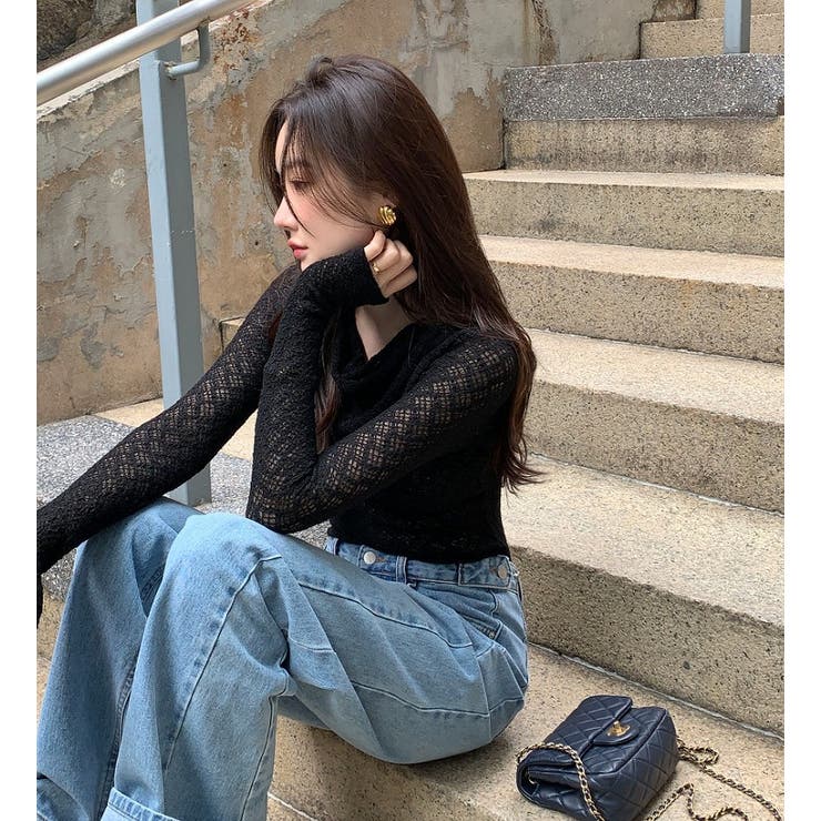 ドレープカラーチュール無地トップス | Ulysses | 詳細画像3 