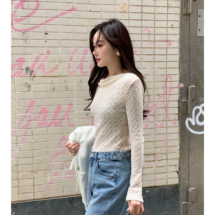 ドレープカラーチュール無地トップス | Ulysses | 詳細画像6 