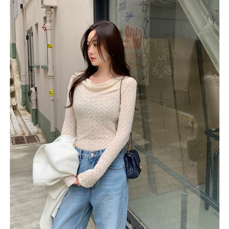 ドレープカラーチュール無地トップス | Ulysses | 詳細画像7 