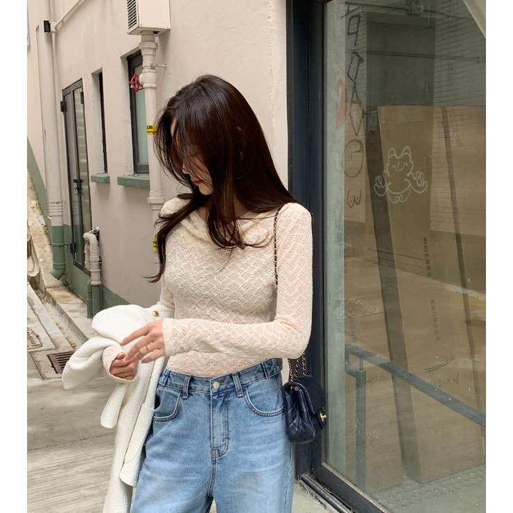 ドレープカラーチュール無地トップス | Ulysses | 詳細画像8 