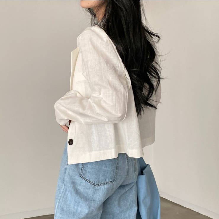 襟付きシングルブレスト薄手無地スーツジャケット | Ulysses | 詳細画像6 