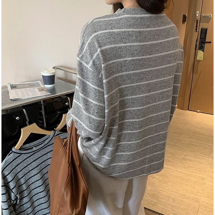 クルーネック長袖ボーダートップス | Ulysses | 詳細画像3 