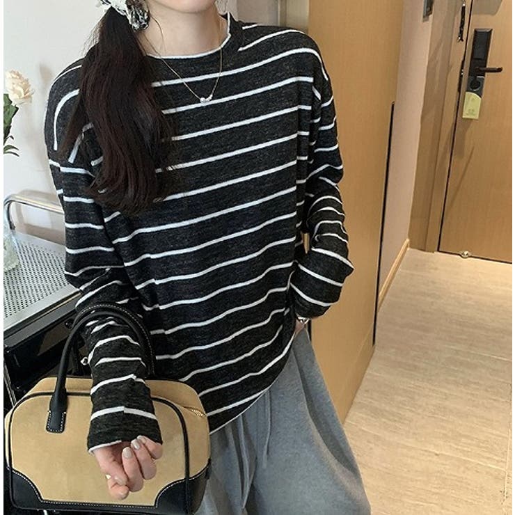 クルーネック長袖ボーダートップス | Ulysses | 詳細画像6 