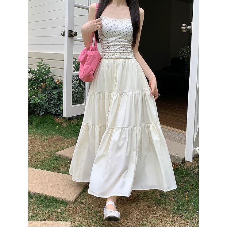 ハイウエストひもがあるポケット付き無地スカート | Ulysses | 詳細画像5 