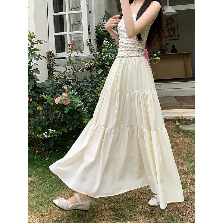 ハイウエストひもがあるポケット付き無地スカート | Ulysses | 詳細画像6 