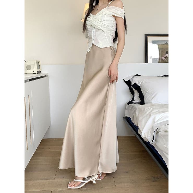 ハイウエスト無地マーメイド フィッシュテールススカート | Ulysses | 詳細画像2 