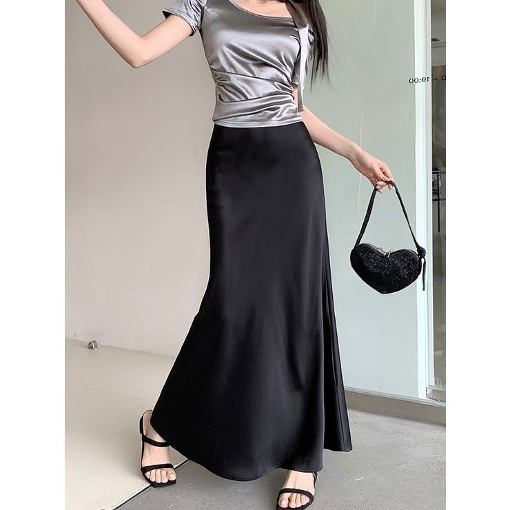 ハイウエスト無地マーメイド フィッシュテールススカート | Ulysses | 詳細画像7 