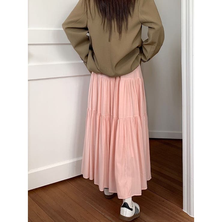 ハイウエストひもがあるポケット付き無地スカート | Ulysses | 詳細画像8 