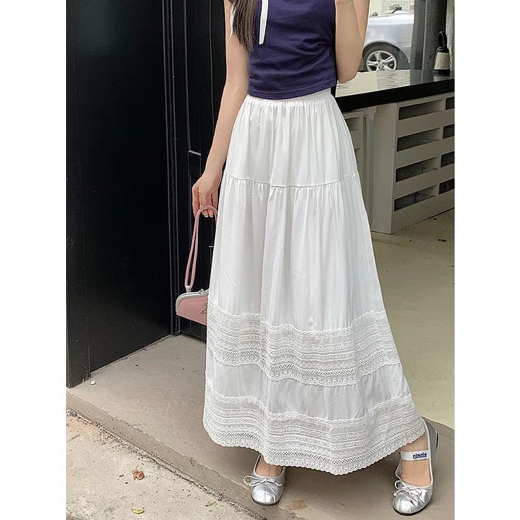 シンプルレースひもがある無地スカート | Ulysses | 詳細画像4 