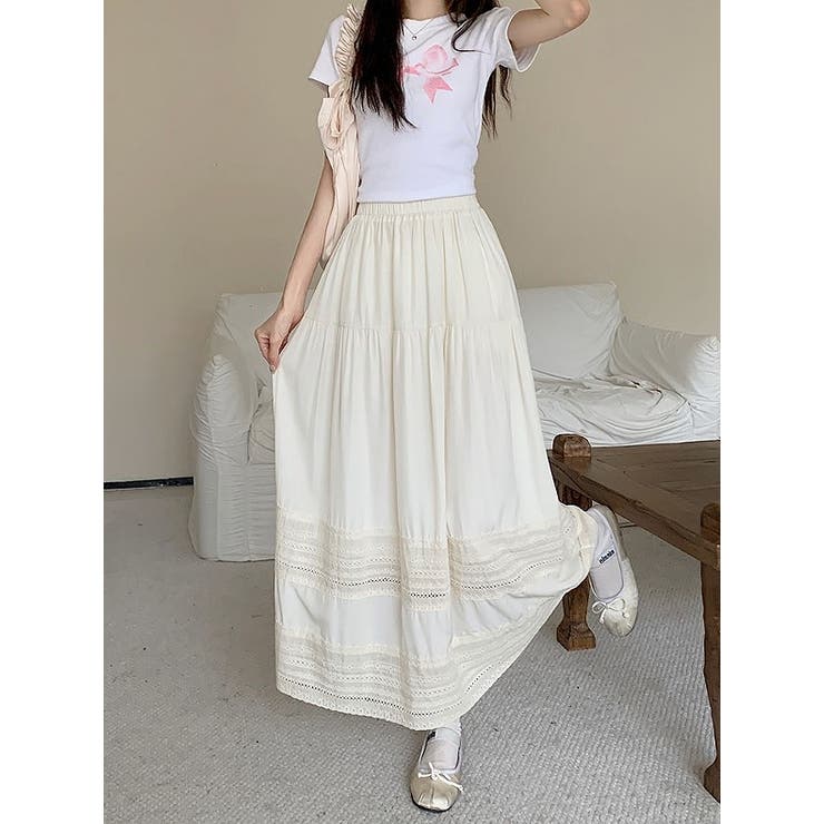 シンプルレースひもがある無地スカート | Ulysses | 詳細画像7 