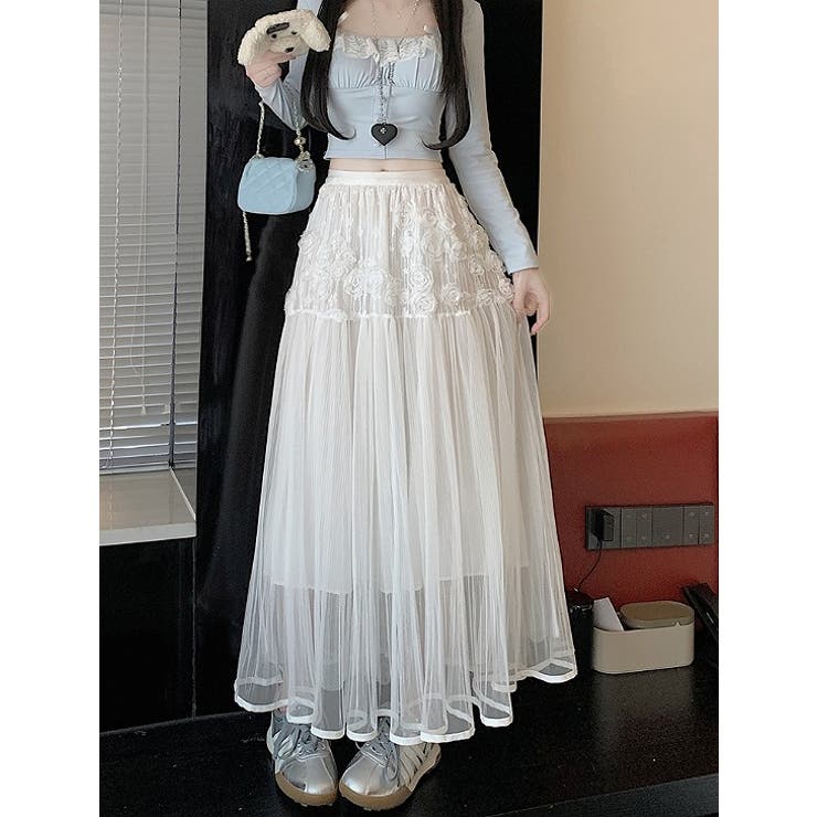 ひもがあるチュール無地スカート | Ulysses | 詳細画像1 